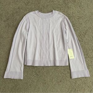 Joie Lilac Cable Knit Pullover Sweater Womens S